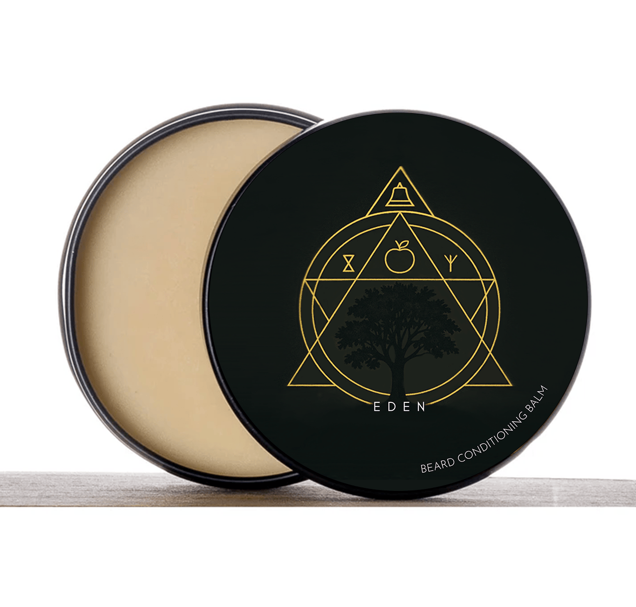 Clary Sage, Ylang Ylang, Geranium Bourbon, Bergamot, Frankincense, Cedar Wood, Apple Accord, Myrrh, Benzoin Eden Beard Balm