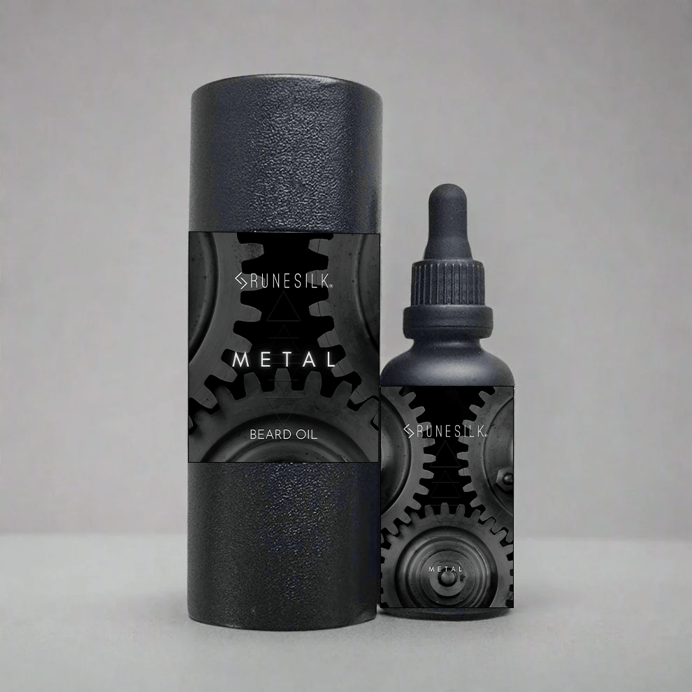 Lemon, Bergamot, Ho Leaf, Frankincense & Patchouli Elements Metal Beard Oil