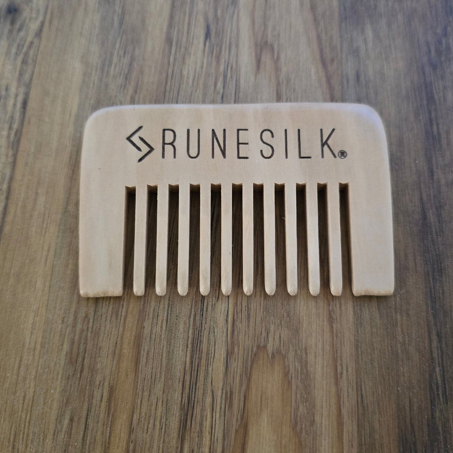 RUNESILK Wide Tooth Wooden Beard Comb